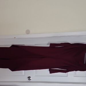 Elegant Burgundy Pant Dress